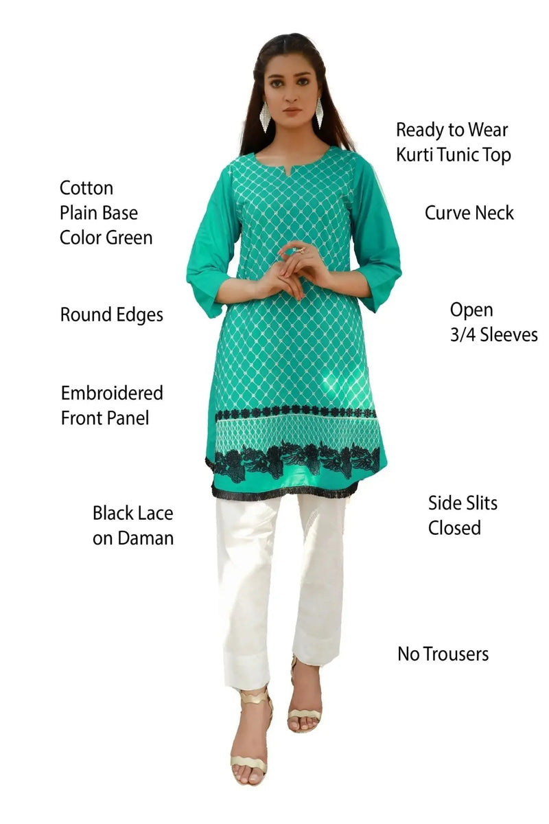 IshDeena Women's Indian Kurtis - Short Tunic Tops, Cotton Rayon
