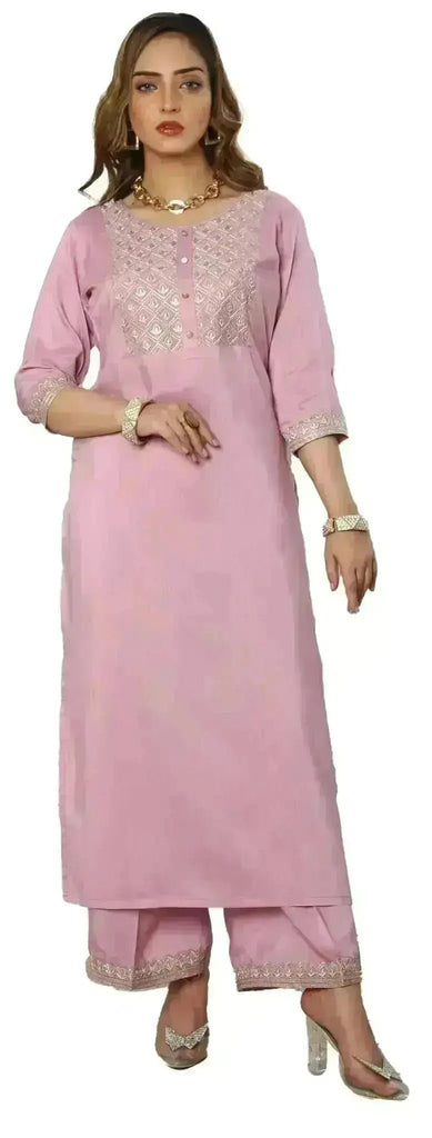 IshDeena Indian Pakistani Dresses for Women Salwar Kameez Palazzo Kurti Set Shalwar Kameez Kurta Suit Embroidered Viscose - IshDeena