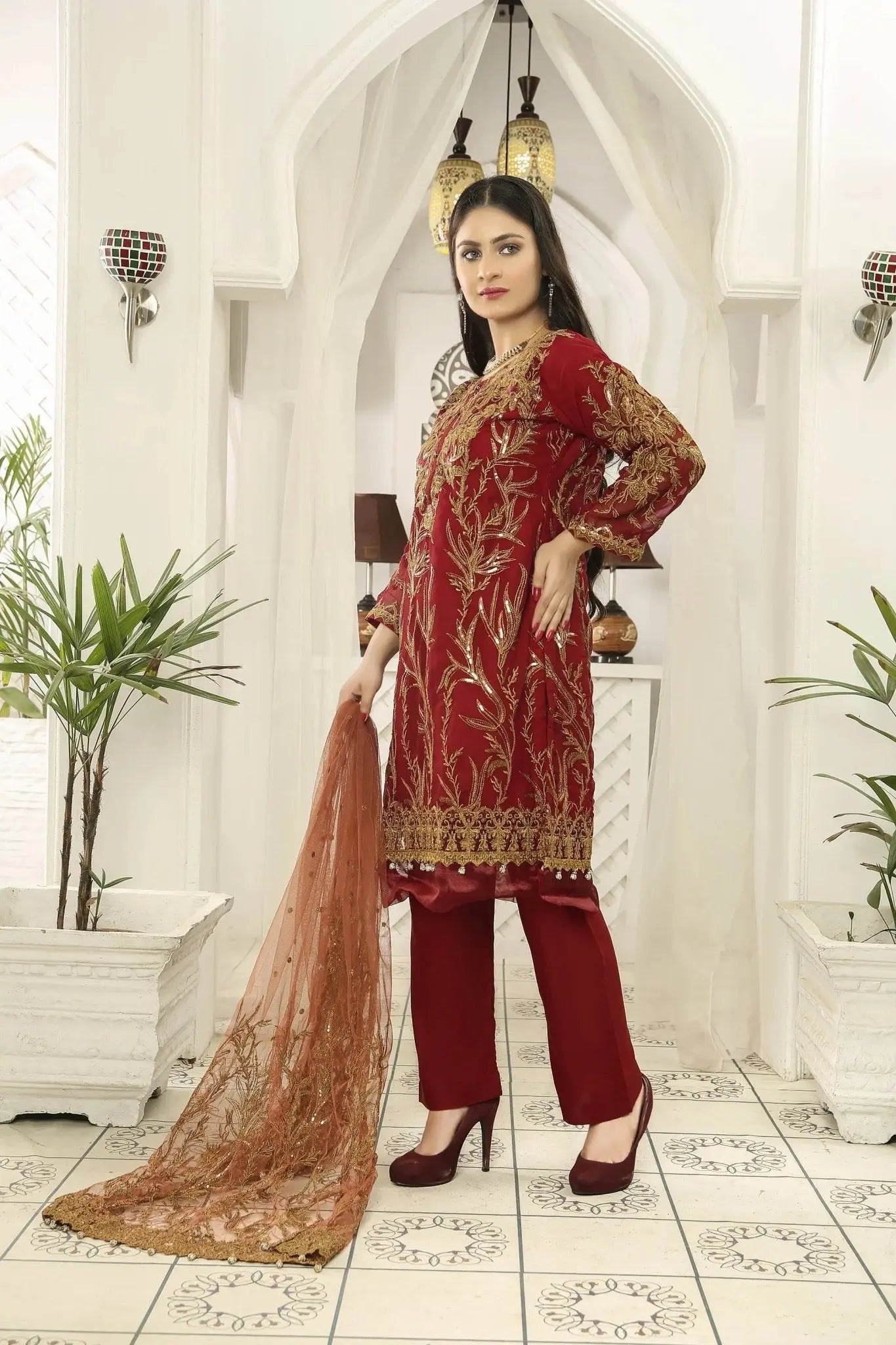 IshDeena Indian Dresses for Women Party Wear Suits Pakistani Formal Wedding Outfits - IshDeena