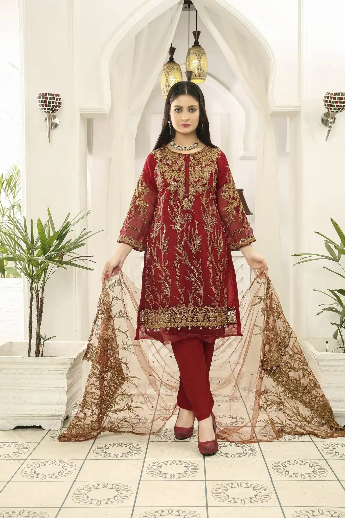 IshDeena Indian Dresses for Women Party Wear Suits Pakistani Formal Wedding Outfits - IshDeena