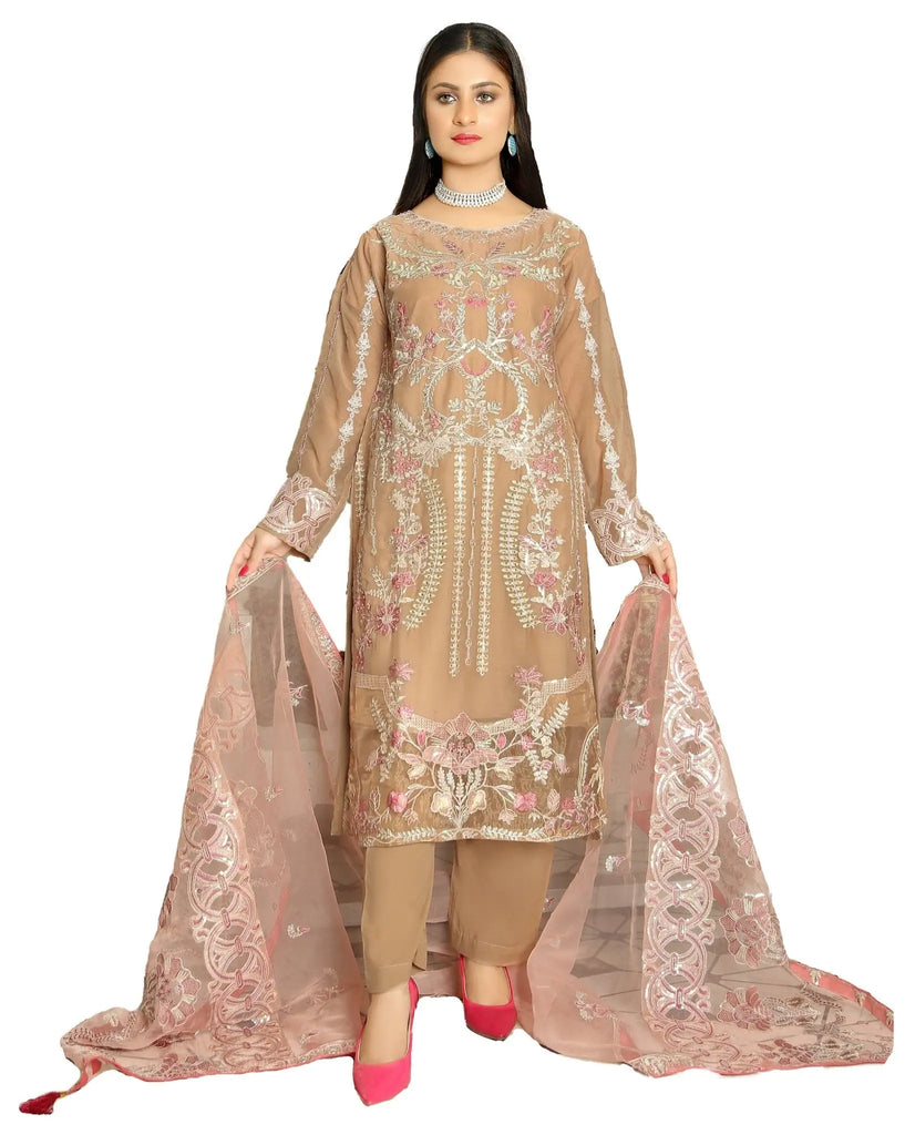 IshDeena Indian Dresses for Women Party Wear Suits Pakistani Formal Wedding Outfits LargeSepia h22S1 IshDeena