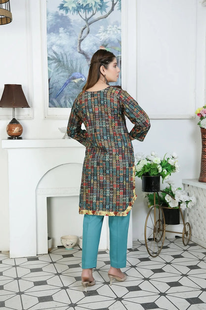 IshDeena Indian Kurta Set for Women: Khadi Fabric, Casual & Festive, 2-Piece Printed Kurta, Office Wear Plus Size M-3XL - IshDeena