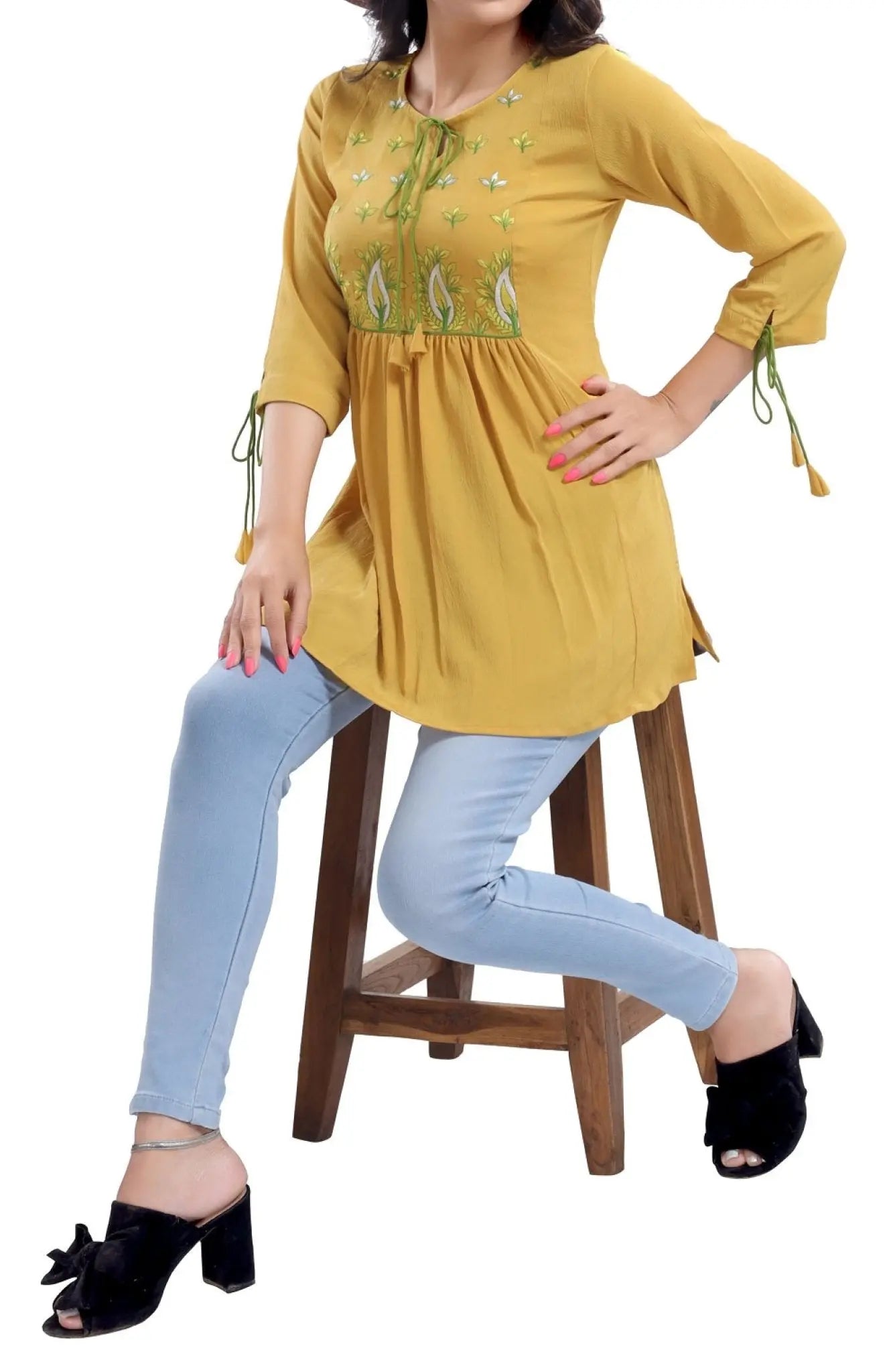 IshDeena Indian Kurtis for Women Indian Style Cotton Tunics Womens Tops Kurta & Peplum - IshDeena