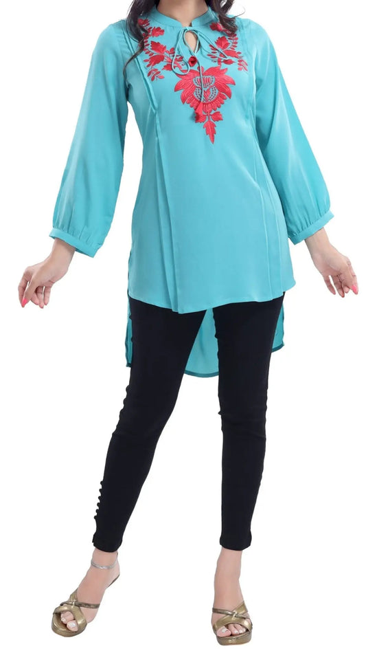 IshDeena Indian Kurtis for Women Indian Style Cotton Tunics Womens Tops Kurta & Peplum - IshDeena