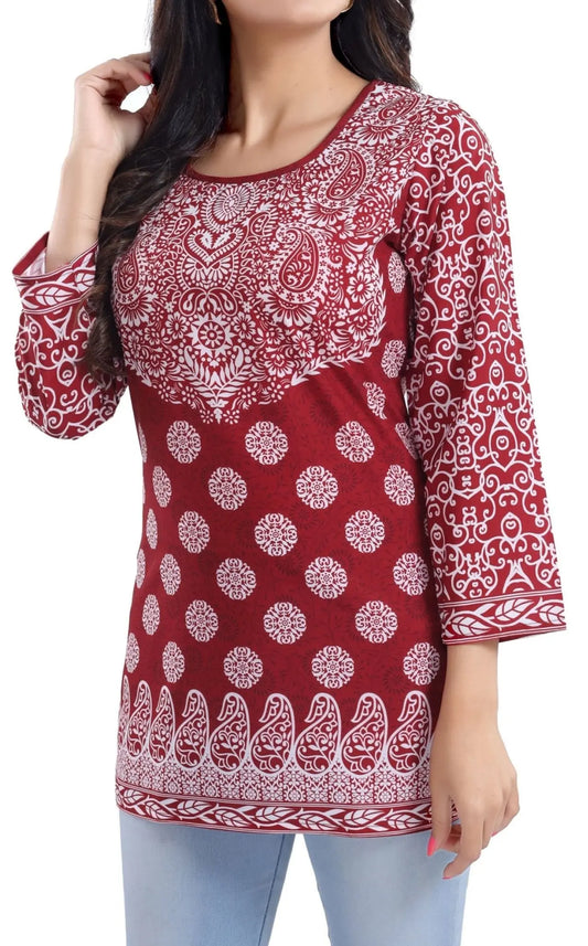 IshDeena Indian Kurtis for Women Indian Style Cotton Tunics Womens Tops Kurta & Peplum - IshDeena