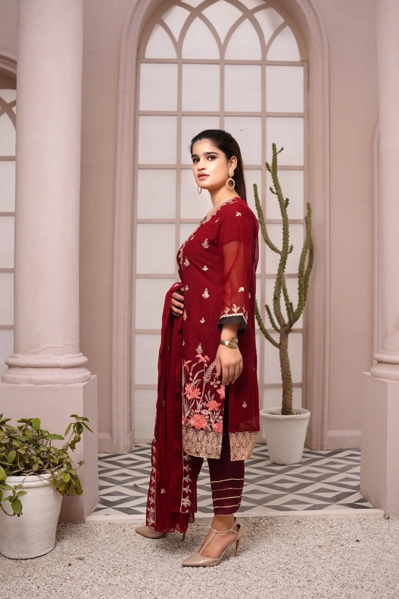 IshDeena Pakistani Dresses for Women Party Wear - Indian Salwar Kameez Suit, Wedding-Ready Chiffon Embroidered 3-Piece Outfit - IshDeena