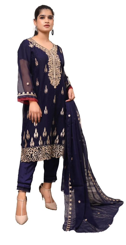 IshDeena Pakistani Dresses for Women Party Wear - Indian Salwar Kameez Suit, Wedding-Ready Chiffon Embroidered 3-Piece Outfit - IshDeena