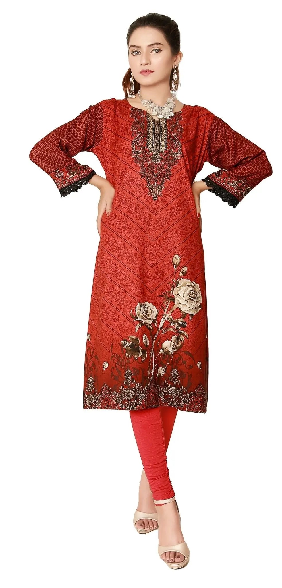 IshDeena Pakistani Indian Kurtis for Women Indian Style M to Plus Size Soft Linen Fabric - IshDeena