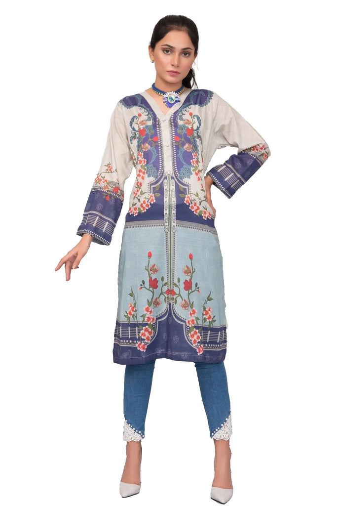 IshDeena Pakistani Kurtis for women Indian Style Cotton Tunics Womens Tops Printed Lawn - IshDeena
