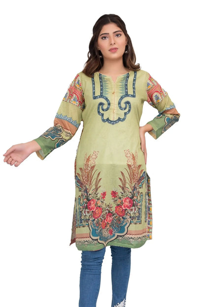 IshDeena Pakistani Kurtis for women Indian Style Cotton Tunics Womens Tops Printed Lawn - IshDeena