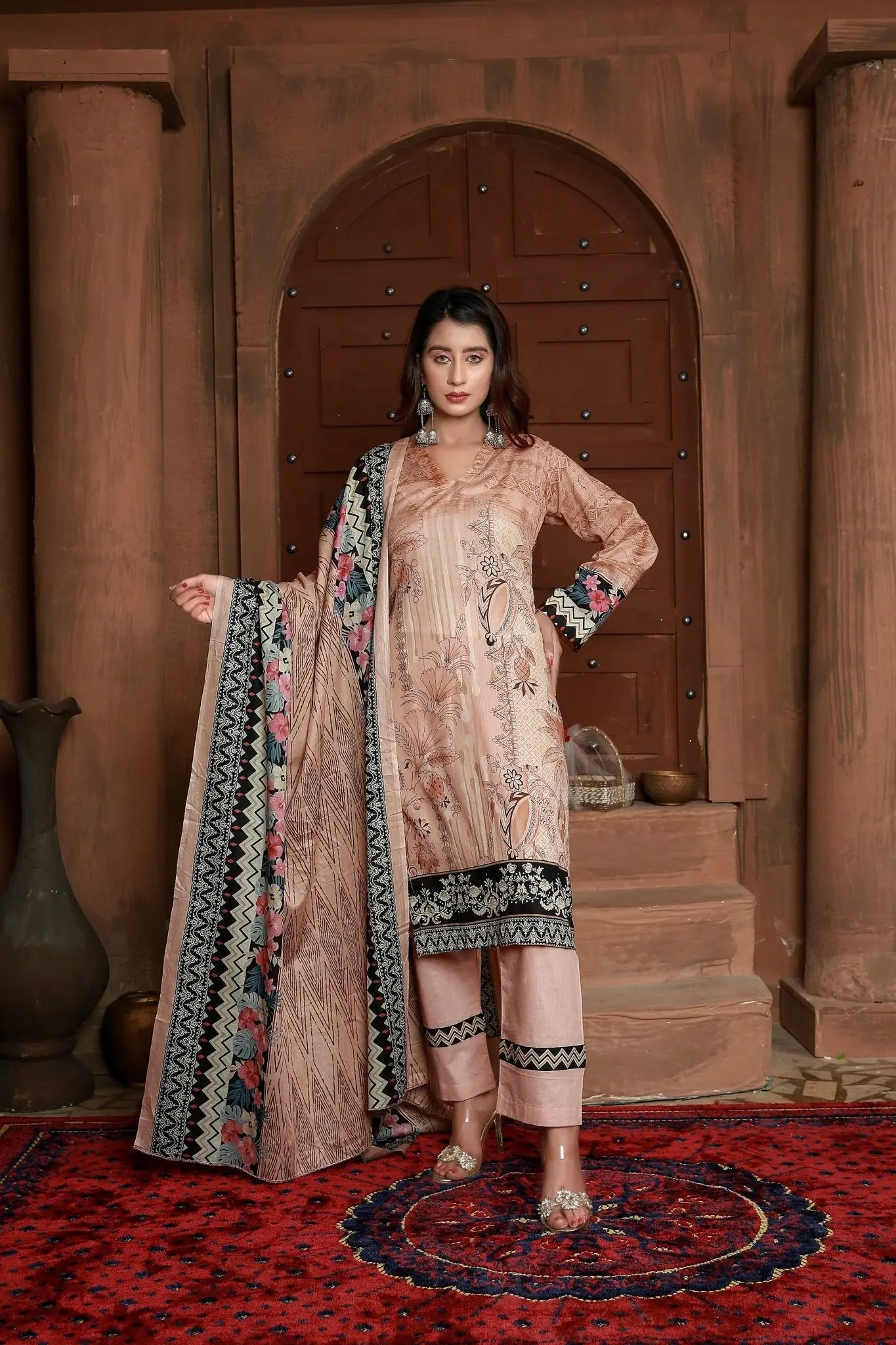 IshDeena Pakistani Lawn Salwar Kameez Indian Dresses for Women Ready to Wear Printed - IshDeena