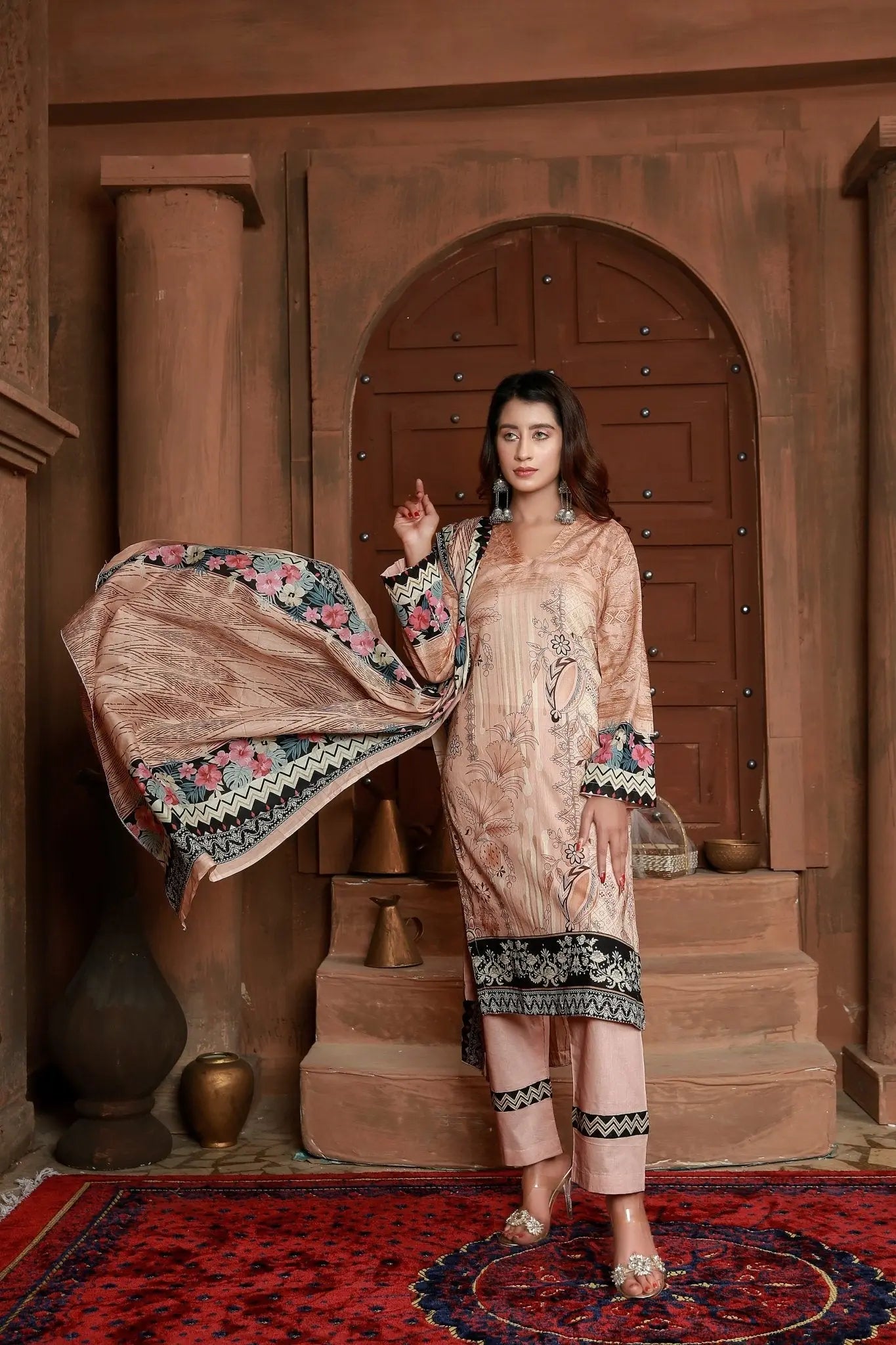 IshDeena Pakistani Lawn Salwar Kameez Indian Dresses for Women Ready to Wear Printed - IshDeena