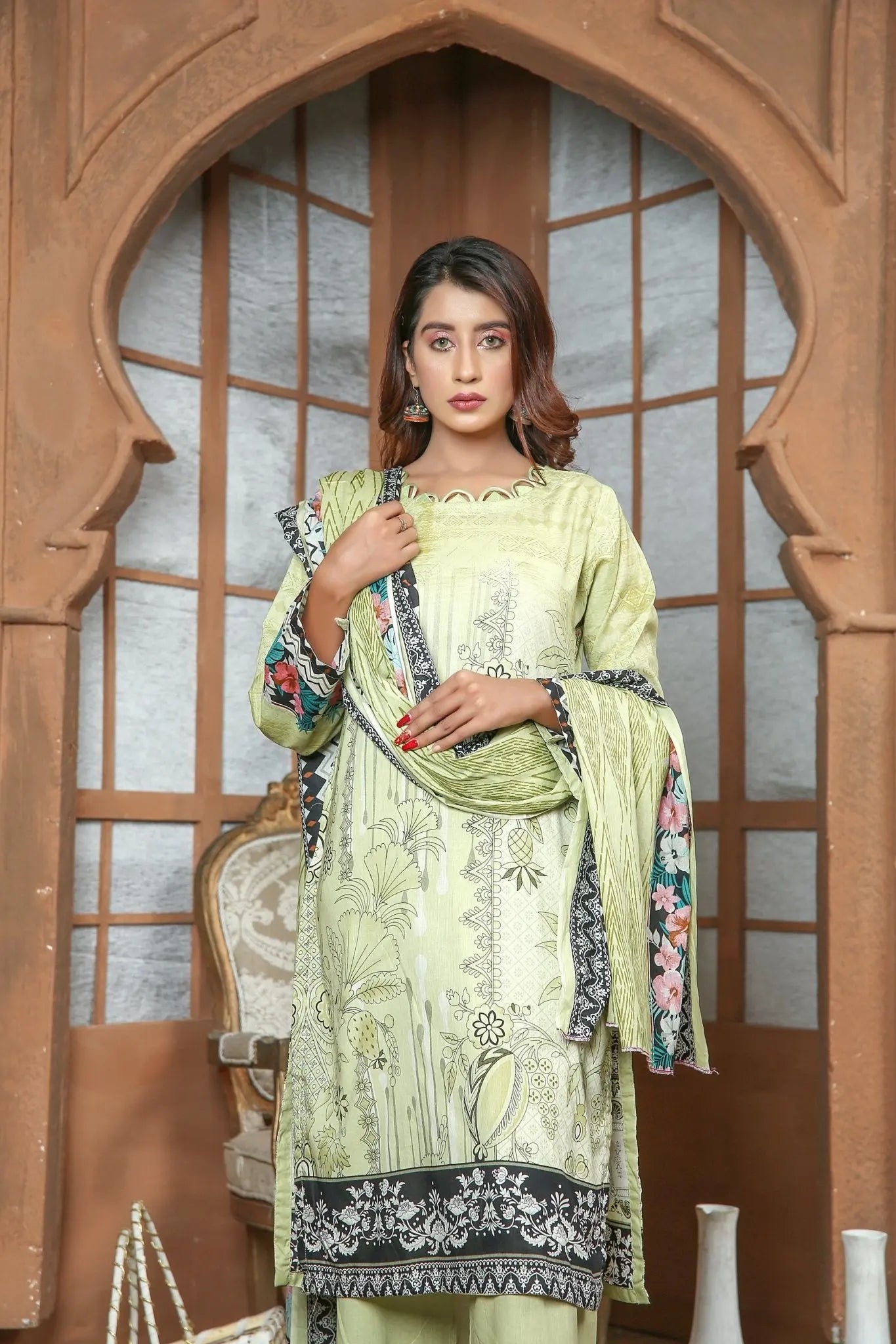 IshDeena Pakistani Lawn Salwar Kameez Indian Dresses for Women Ready to Wear Printed - IshDeena