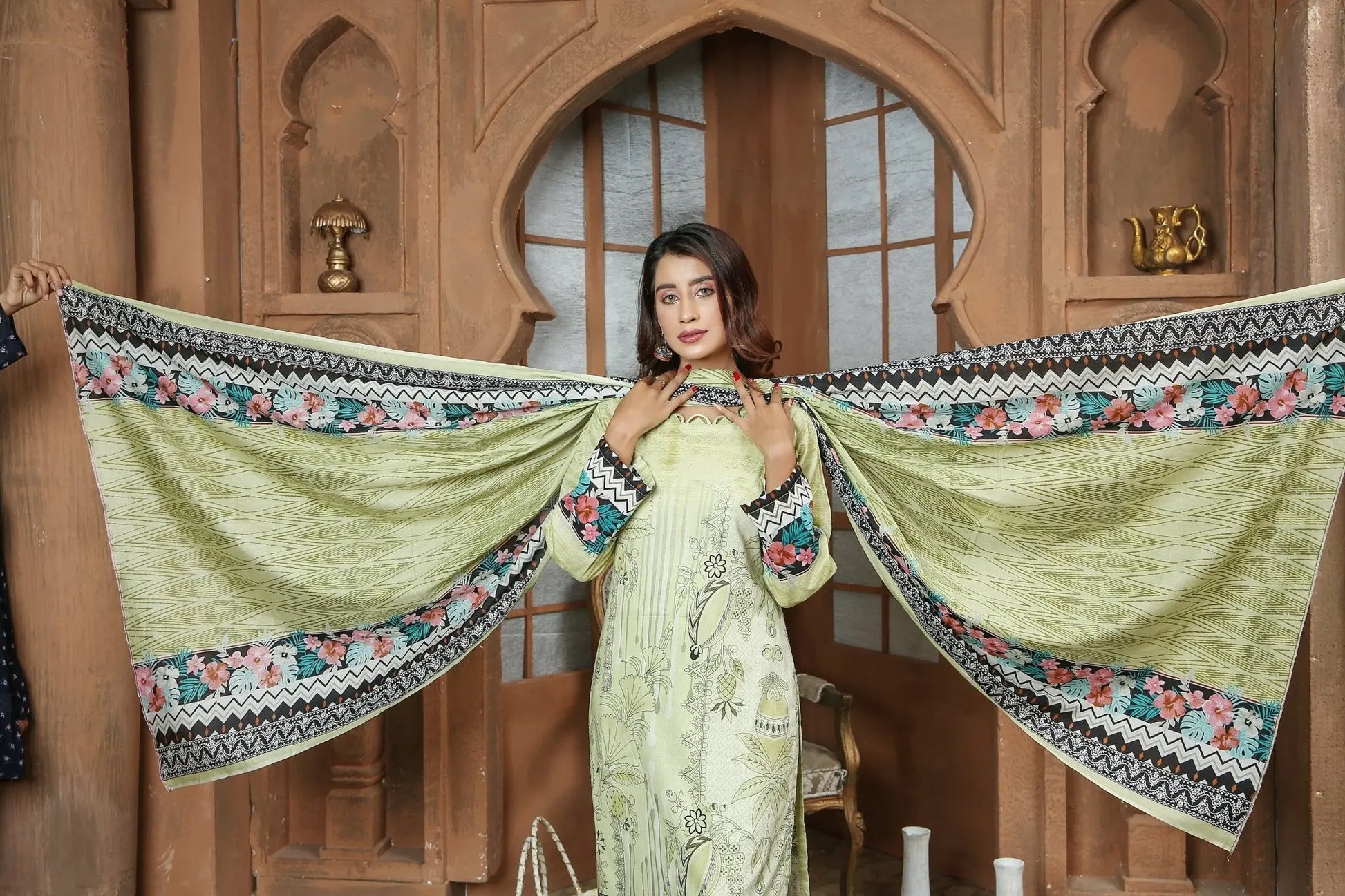 IshDeena Pakistani Lawn Salwar Kameez Indian Dresses for Women Ready to Wear Printed - IshDeena