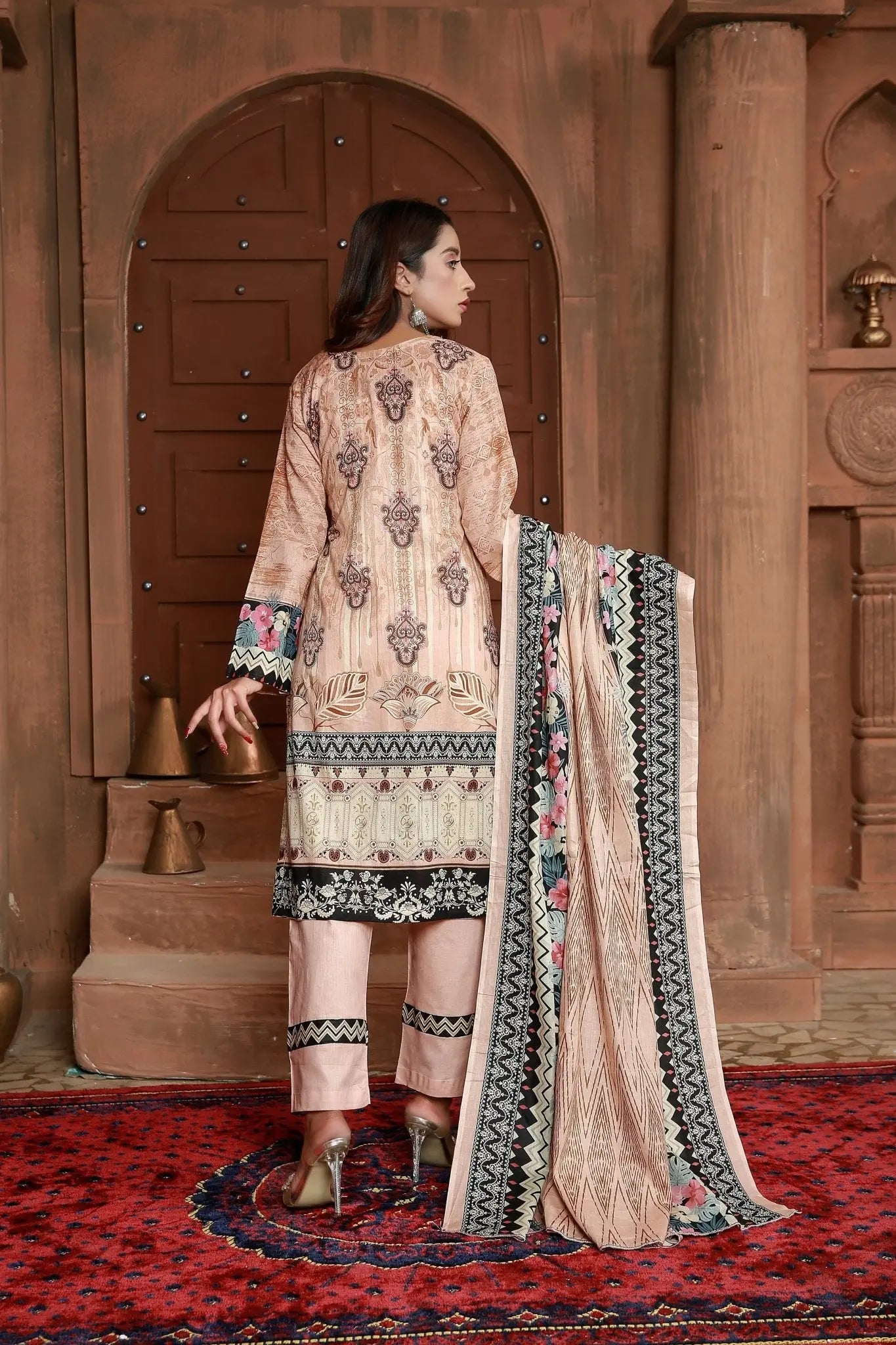 IshDeena Pakistani Lawn Salwar Kameez Indian Dresses for Women Ready to Wear Printed - IshDeena