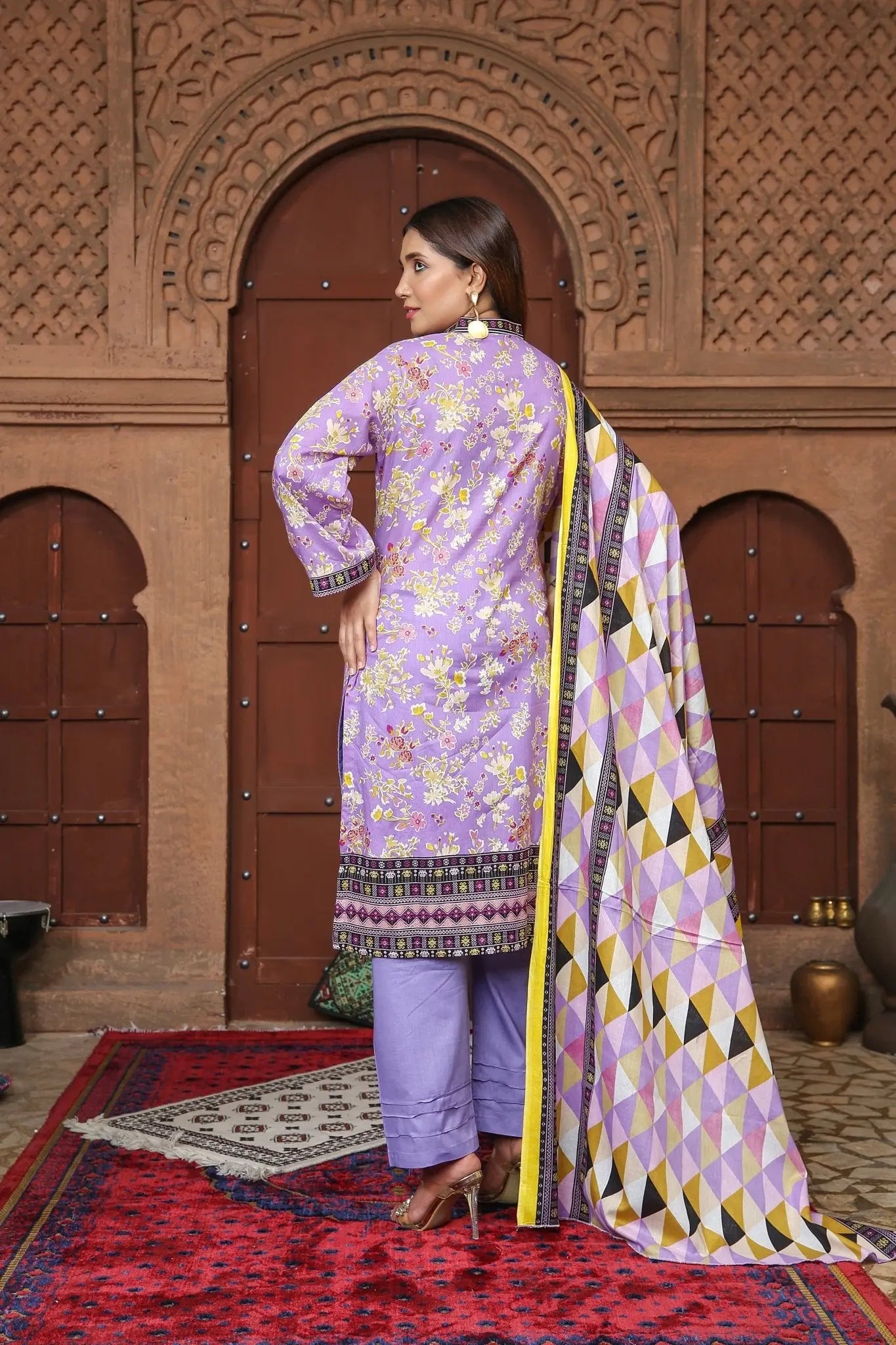 IshDeena Pakistani Lawn Salwar Kameez Indian Dresses for Women Ready to Wear Printed - IshDeena