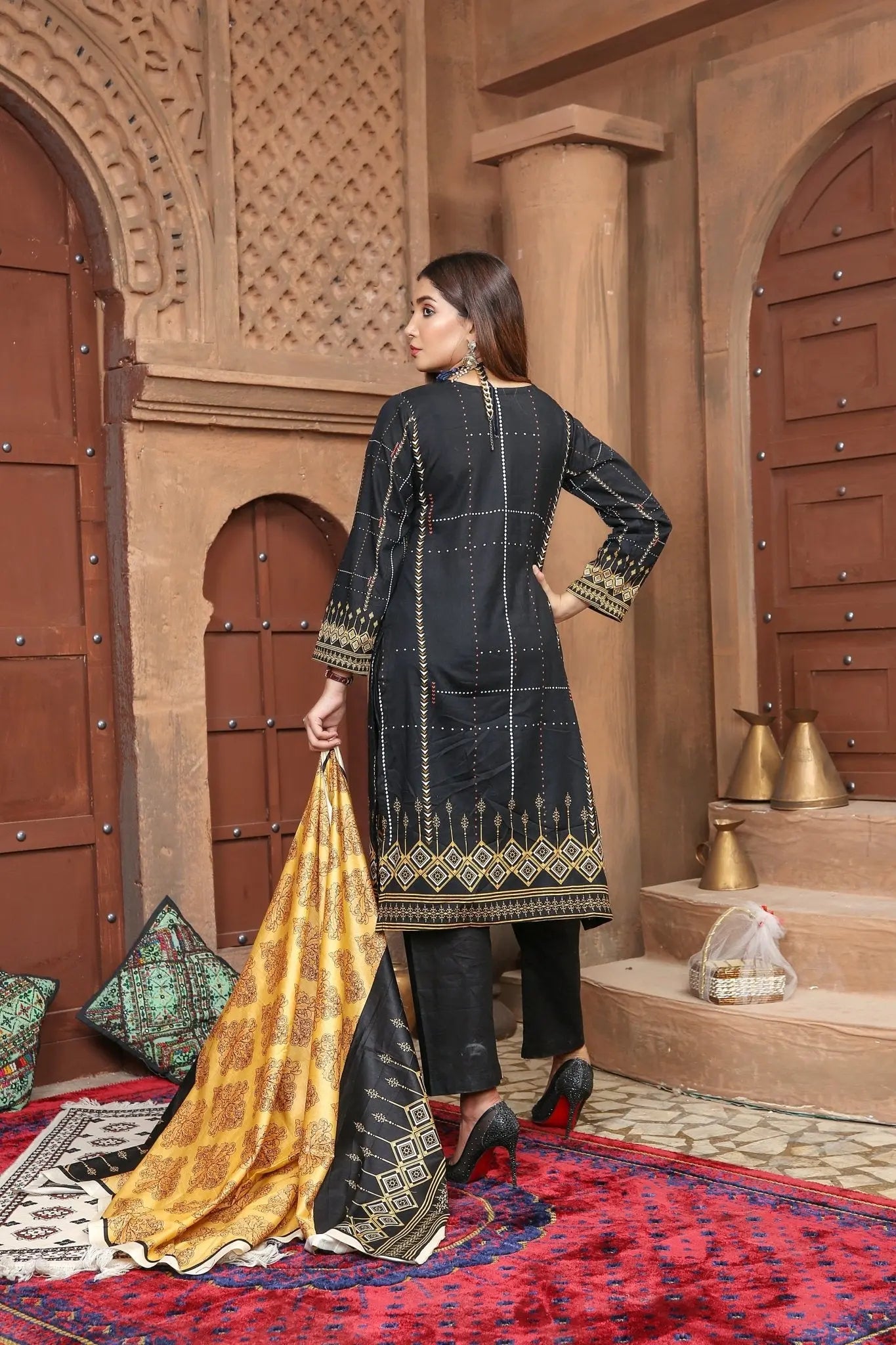 IshDeena Pakistani Lawn Salwar Kameez Indian Dresses for Women Ready to Wear Printed - IshDeena