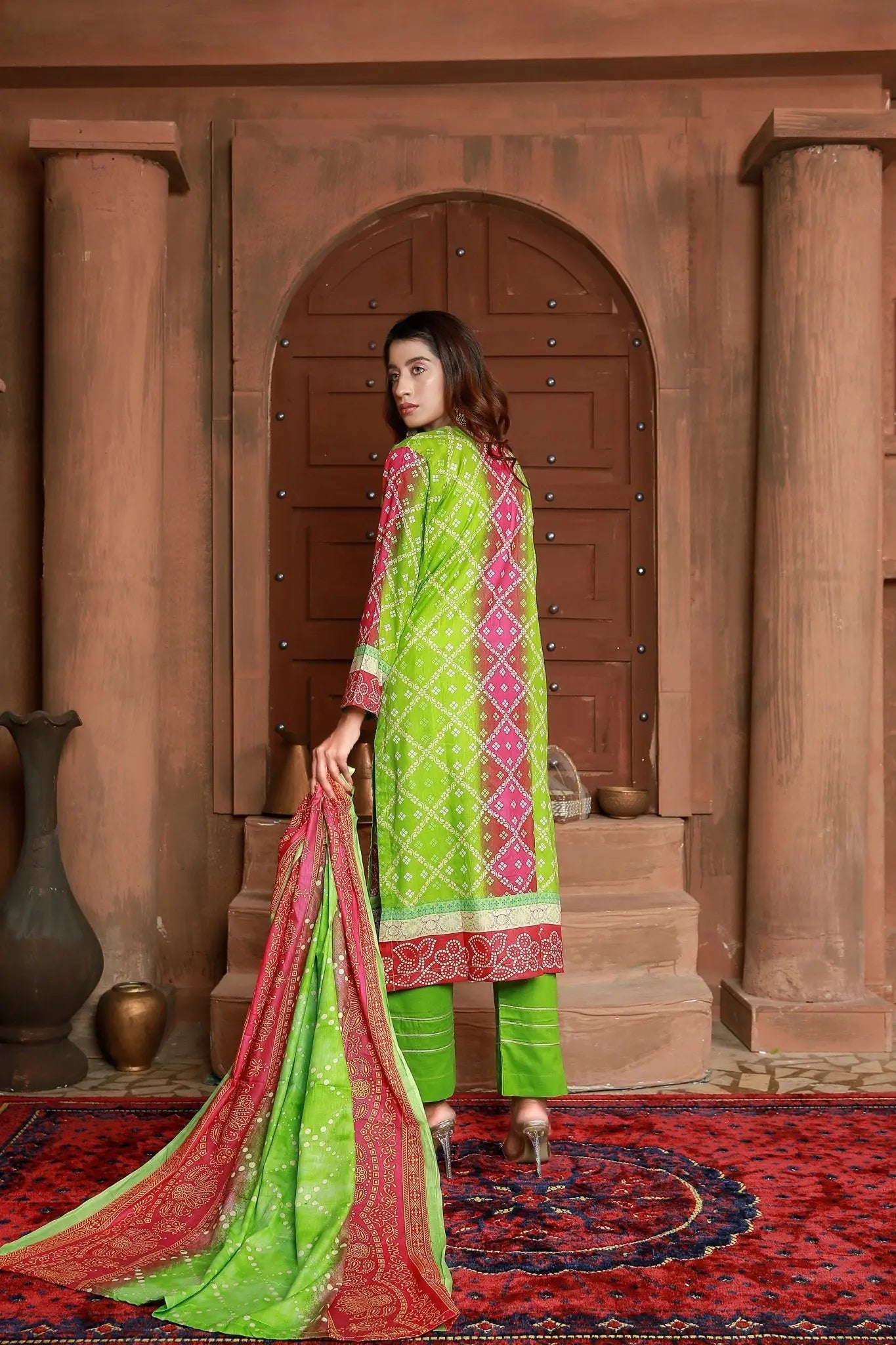 IshDeena Pakistani Lawn Salwar Kameez Indian Dresses for Women Ready to Wear Printed - IshDeena