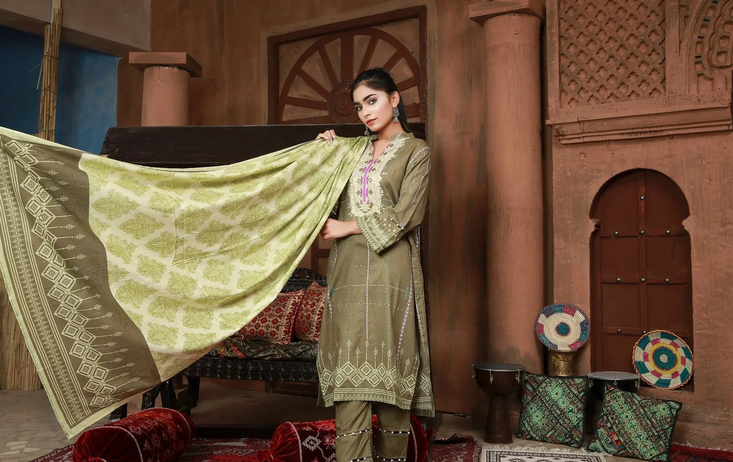 IshDeena Pakistani Lawn Salwar Kameez Indian Dresses for Women Ready to Wear Printed - IshDeena