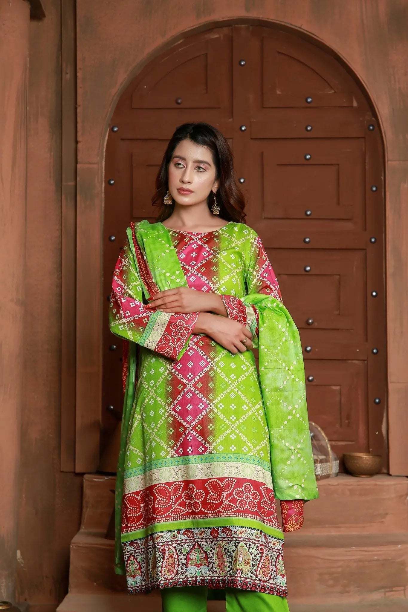 IshDeena Pakistani Lawn Salwar Kameez Indian Dresses for Women Ready to Wear Printed - IshDeena