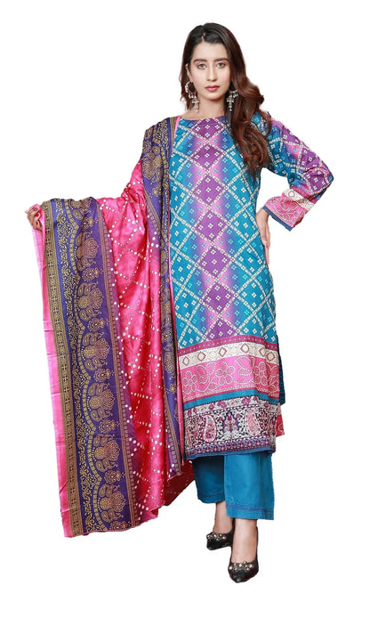 IshDeena Pakistani Lawn Salwar Kameez Indian Dresses for Women Ready to Wear Printed - IshDeena