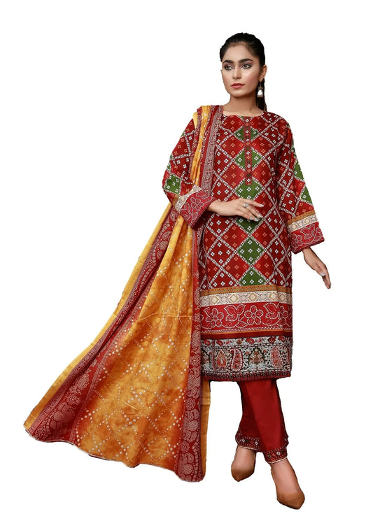 IshDeena Pakistani Lawn Salwar Kameez Indian Dresses for Women Ready to Wear Printed - IshDeena