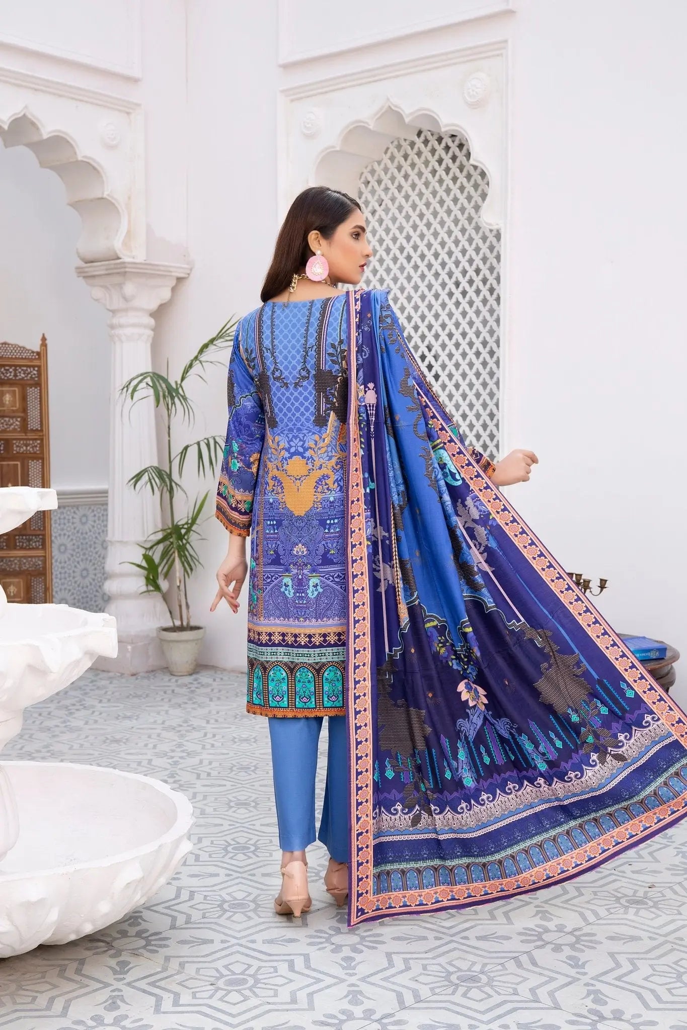 IshDeena Pakistani Linen Salwar Kameez Indian Dresses for Women Ready to Wear 3 Pieces - IshDeena