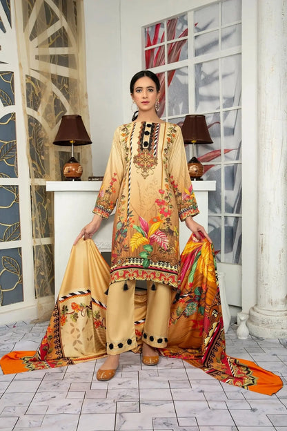 IshDeena Pakistani Linen Salwar Kameez Indian Dresses for Women Ready to Wear 3 Pieces - IshDeena