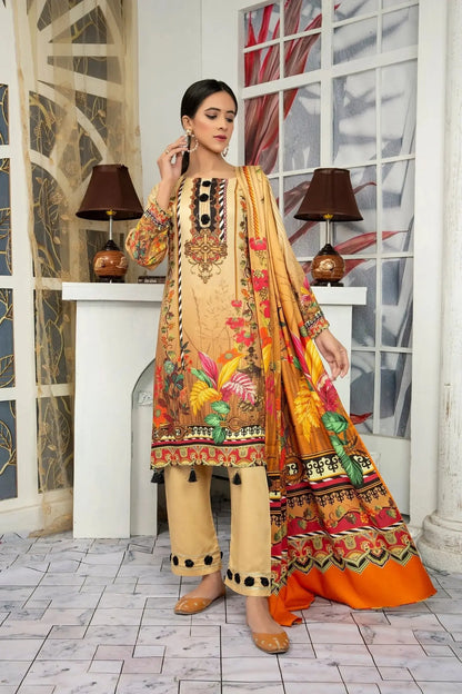 IshDeena Pakistani Linen Salwar Kameez Indian Dresses for Women Ready to Wear 3 Pieces - IshDeena