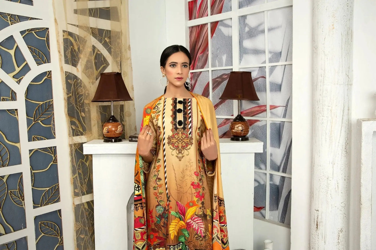 IshDeena Pakistani Linen Salwar Kameez Indian Dresses for Women Ready to Wear 3 Pieces - IshDeena