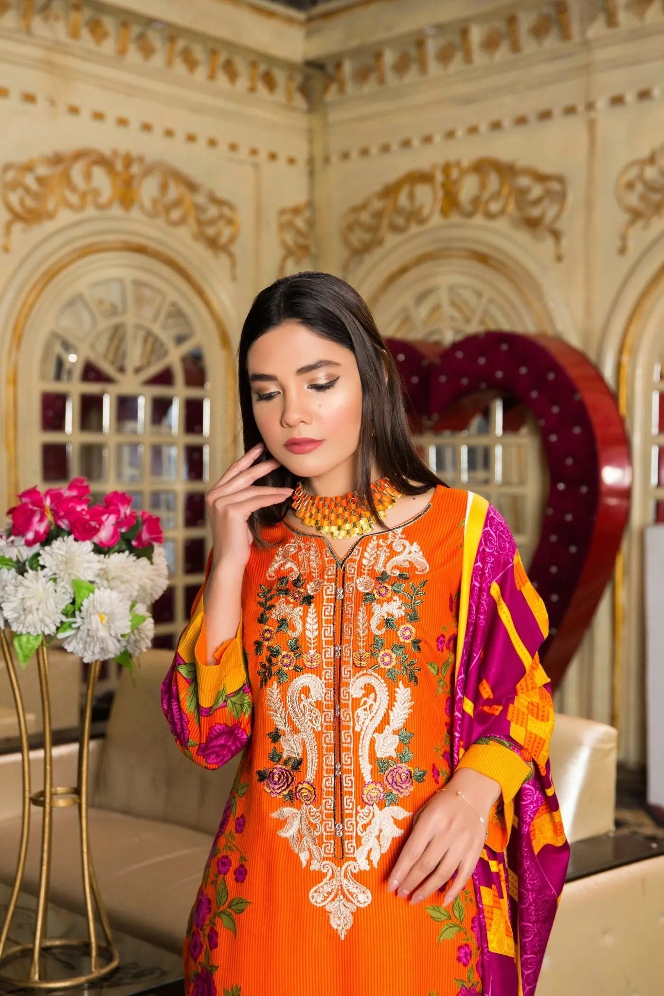 IshDeena Pakistani Salwar Kameez Indian Dresses for Women Ready to Wear Embroider Merino - IshDeena