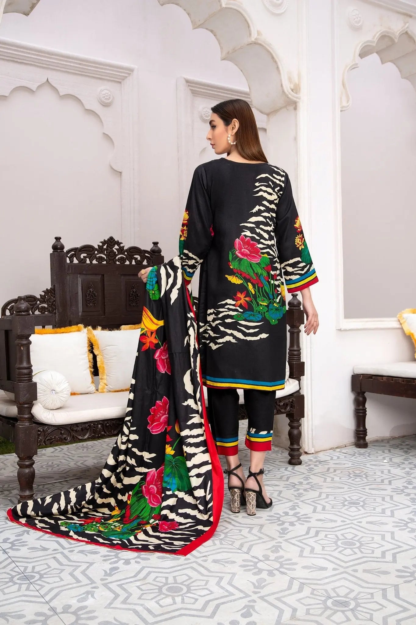 IshDeena Pakistani Salwar Kameez Indian Dresses for Women Ready to Wear Embroider Merino - IshDeena