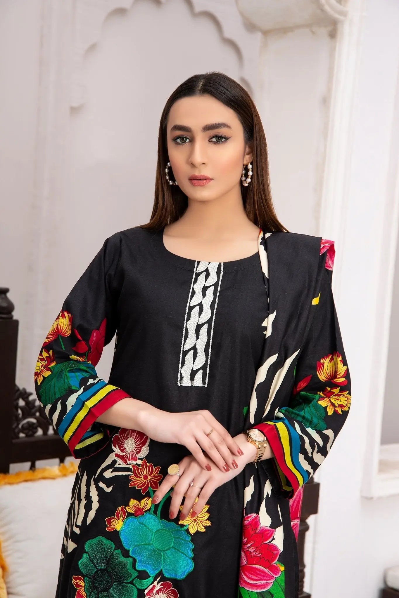 IshDeena Pakistani Salwar Kameez Indian Dresses for Women Ready to Wear Embroider Merino - IshDeena