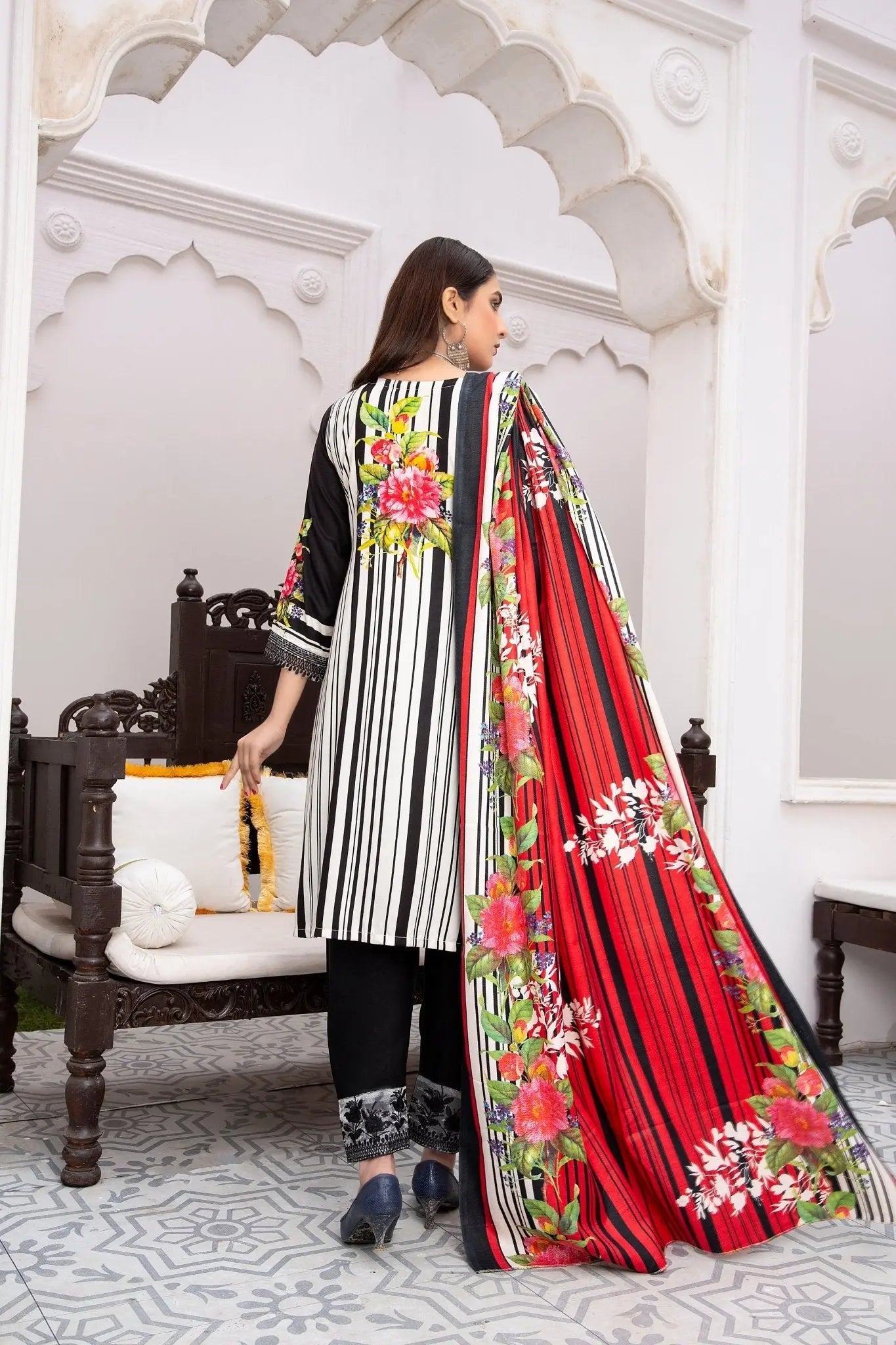 IshDeena Pakistani Salwar Kameez Indian Dresses for Women Ready to Wear Embroider Merino - IshDeena