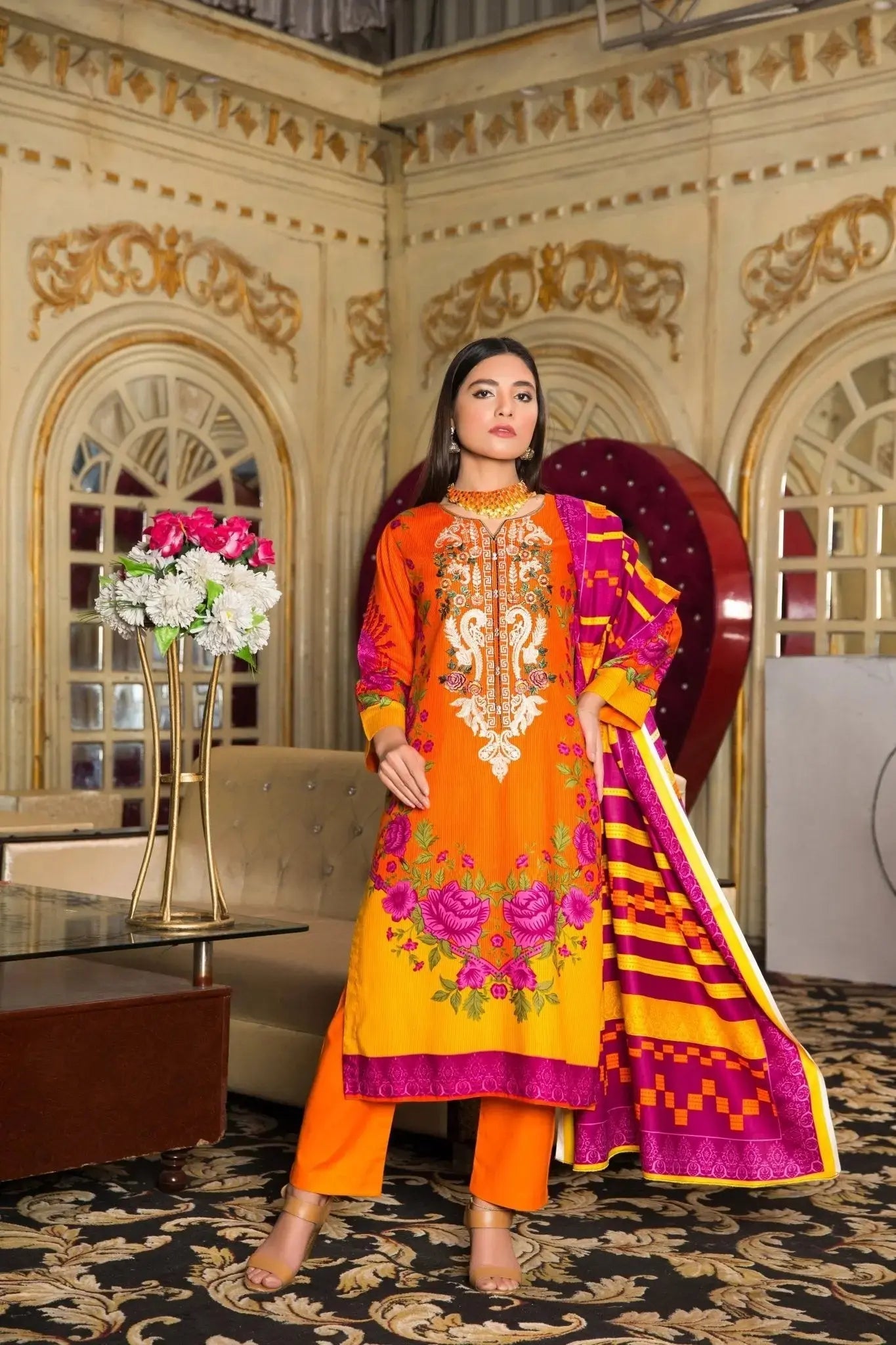 IshDeena Pakistani Salwar Kameez Indian Dresses for Women Ready to Wear Embroider Merino - IshDeena