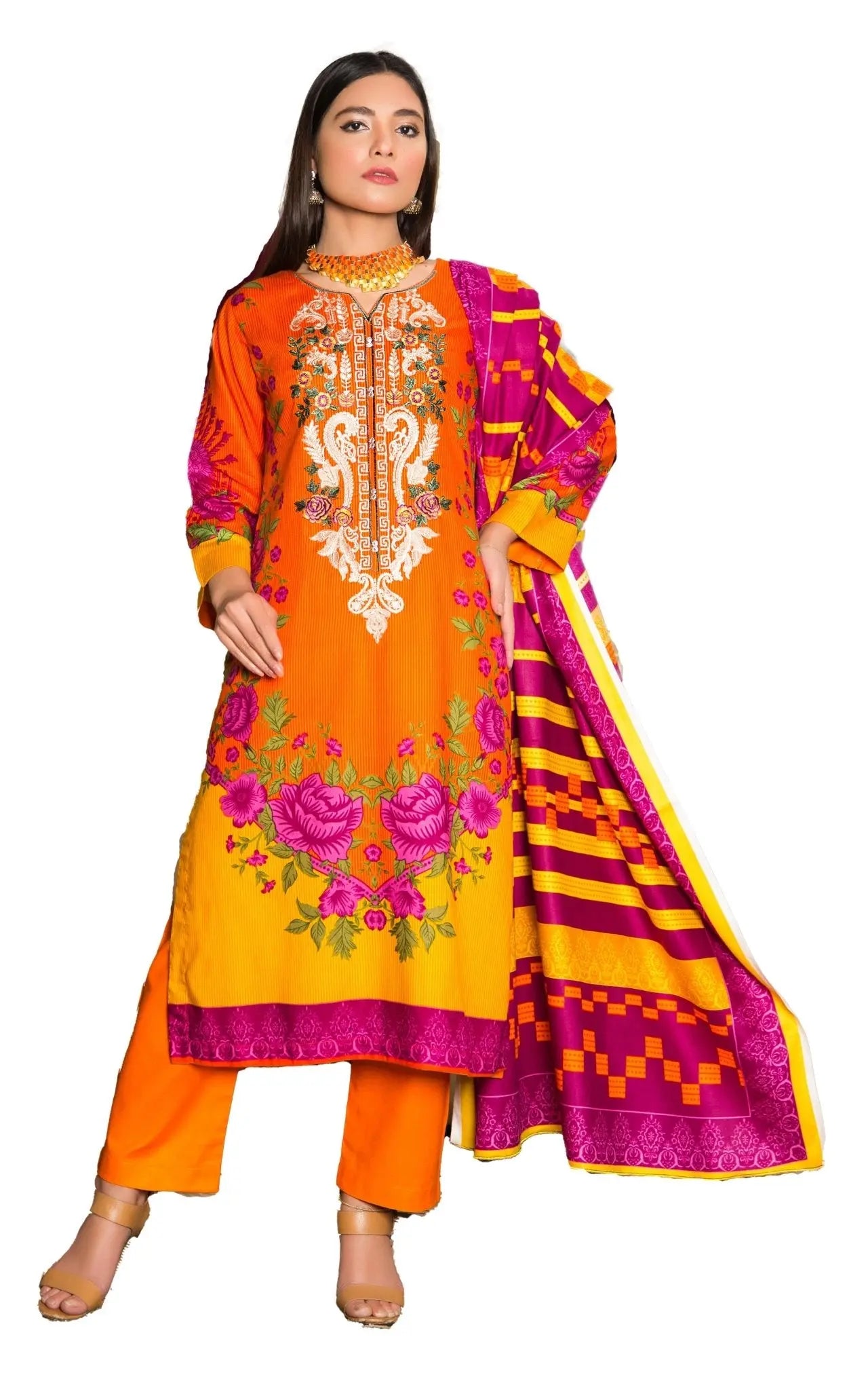 IshDeena Pakistani Salwar Kameez Indian Dresses for Women Ready to Wear Embroider Merino - IshDeena