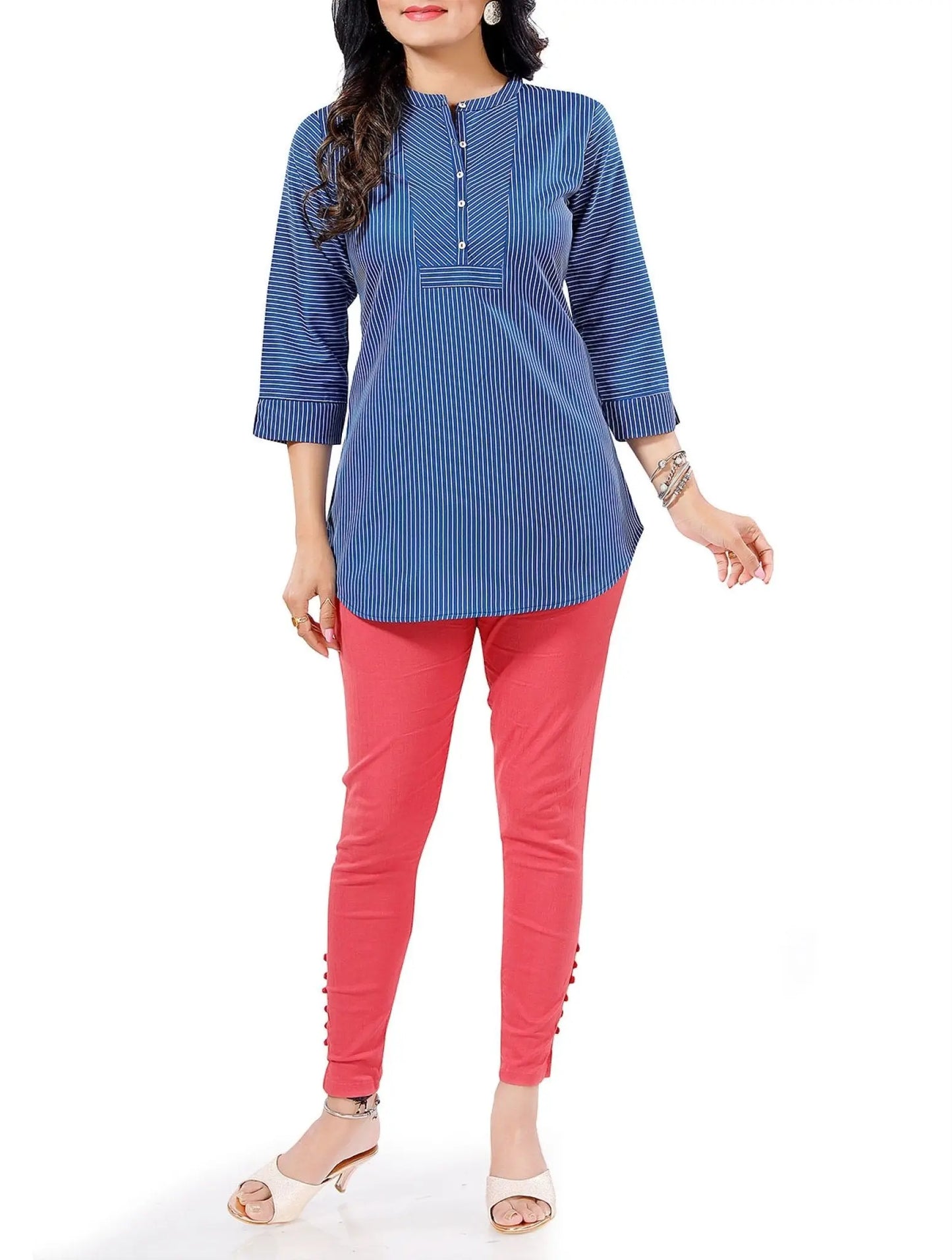 IshDeena Women's Indian Kurtis - Short Tunic Tops, Cotton Rayon, Casual Designer Prints, M-2XL - Stylish 1-Piece Indian Style - IshDeena