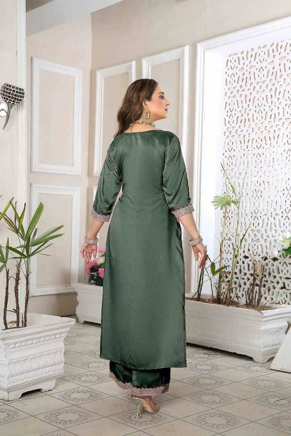 Kurta Set for Women Embroidered Viscose | Buy Online USA – IshDeena