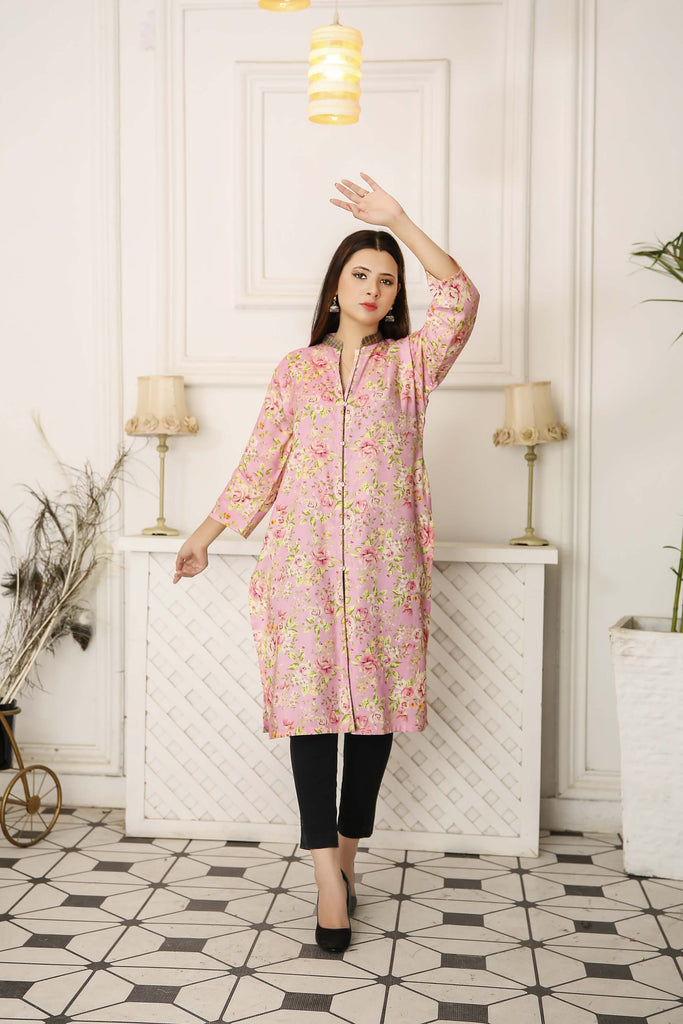 Kurtis for Women Linen Printed Long Style | Buy Online USA – IshDeena