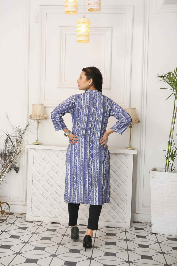 Kurtis for Women Linen Printed Long Style | Buy Online USA – IshDeena