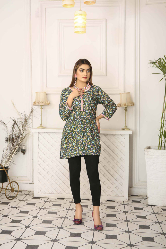 Kurtis for Women Linen Printed Short Style | Buy Online USA – IshDeena