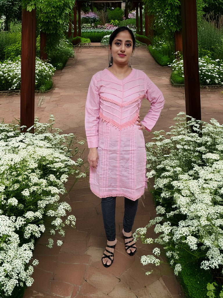 Pink Georgette Kurti for Women | Buy Online USA – IshDeena