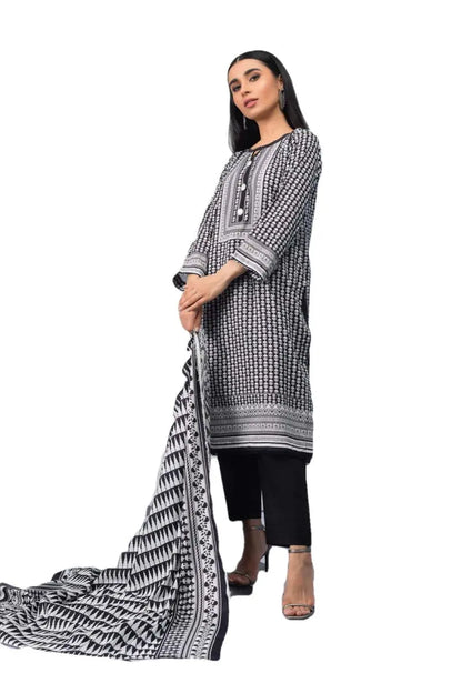 Ready to Wear Printed Lawn Pakistani Dresses for Women Shalwar, Kameez with Dupatta - Three Piece Set - IshDeena