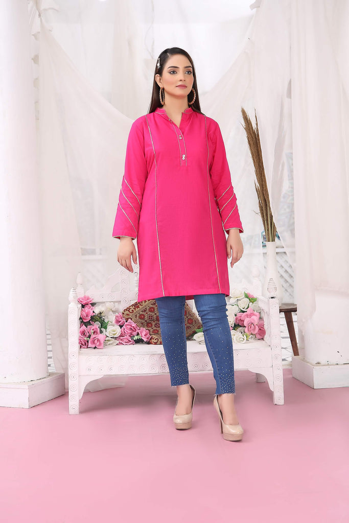 Kurtis for Women Cotton Doriya Lace Work | Buy Online USA – IshDeena