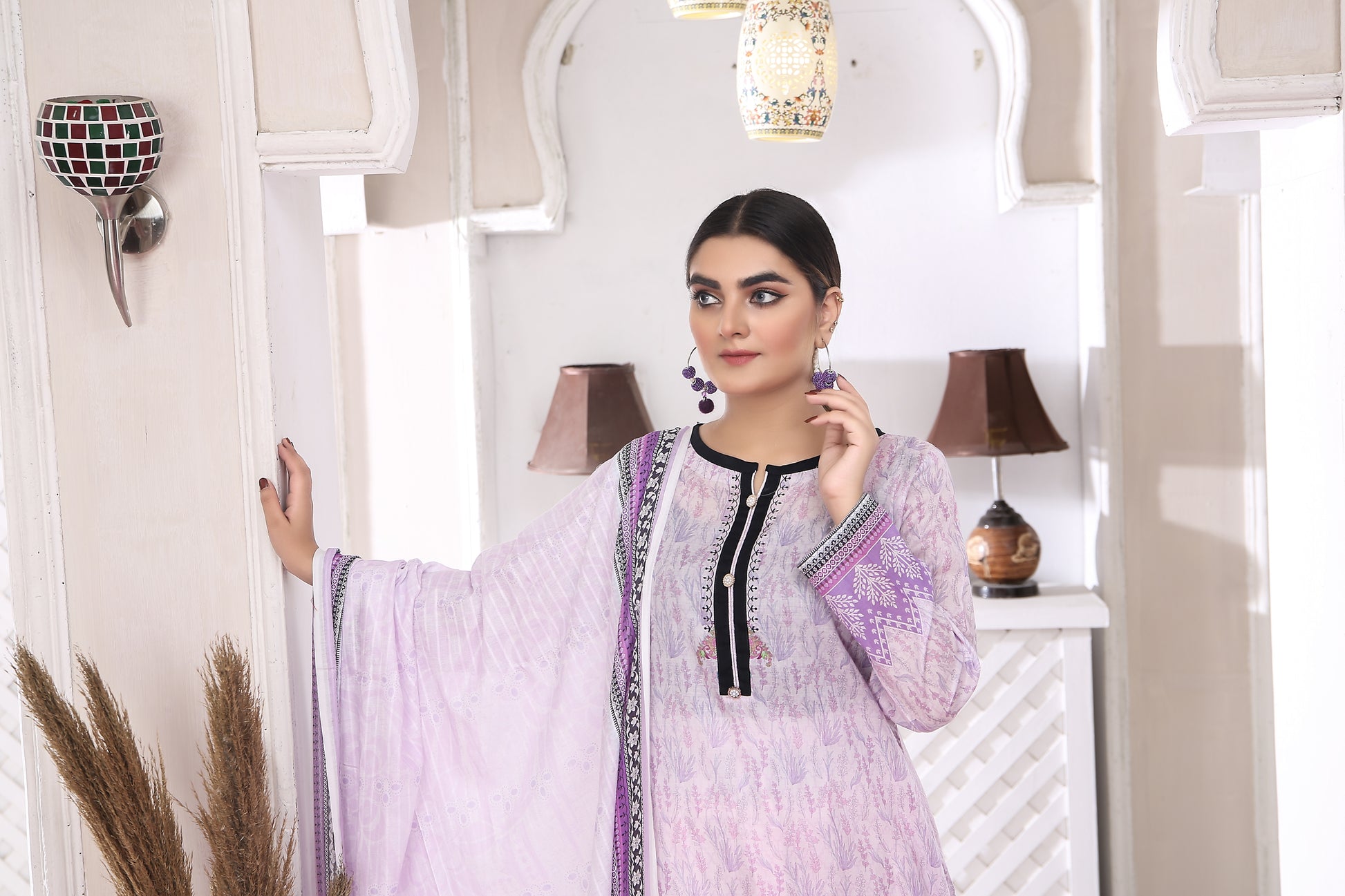 IshDeena Indian Dresses for Women Eid Wear Pakistani Salwar Kameez Suit Ready to Wear Cotton (M-3XL) New 2025V18AZ0523S1ID9