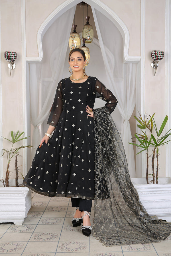 IshDeena Anarkali Salwar Kameez Suit Ready to Wear, Indian Pakistani Dresses for Women Party Wear Wedding, Reception Chiffon