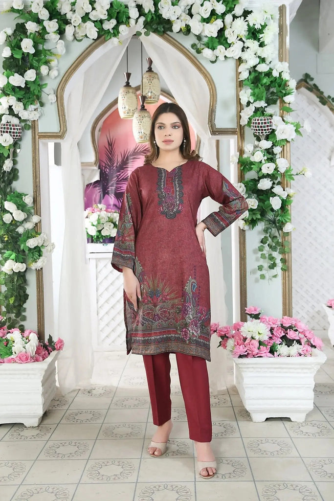 IshDeena Indian Kurta Set for Women - Dhanak Fabric, 2-Piece Printed Kurta Set, Casual & Festive, M-3XL, Office & Plus Size - IshDeena