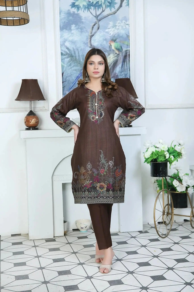 IshDeena Indian Kurta Set for Women - Dhanak Fabric, 2-Piece Printed Kurta Set, Casual & Festive, M-3XL, Office & Plus Size - IshDeena