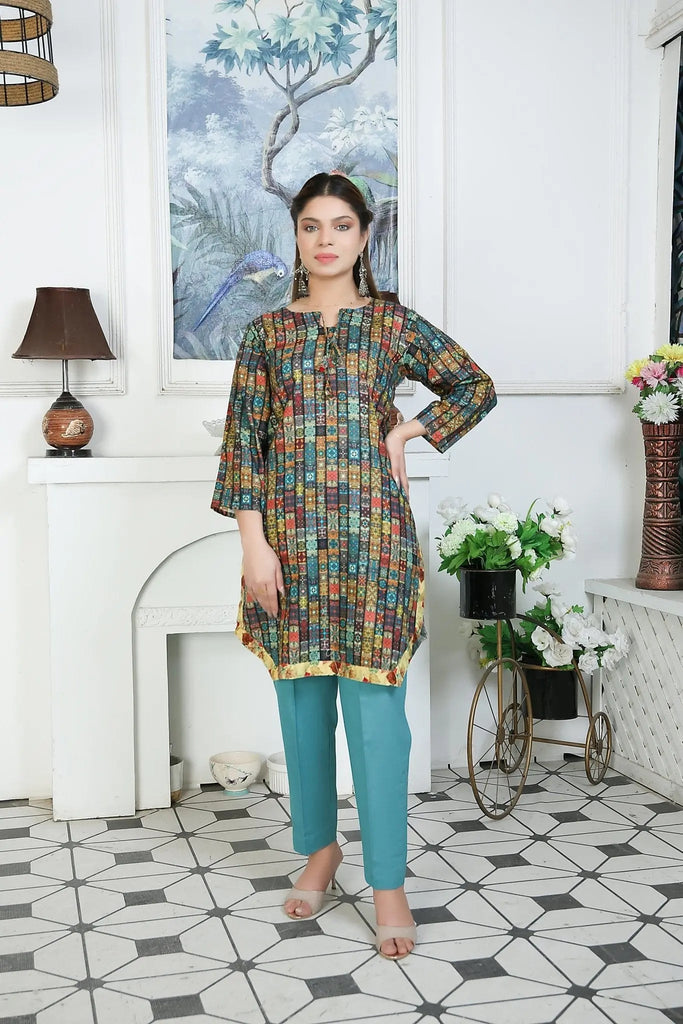 IshDeena Indian Kurta Set for Women: Khadi Fabric, Casual & Festive, 2-Piece Printed Kurta, Office Wear Plus Size M-3XL - IshDeena