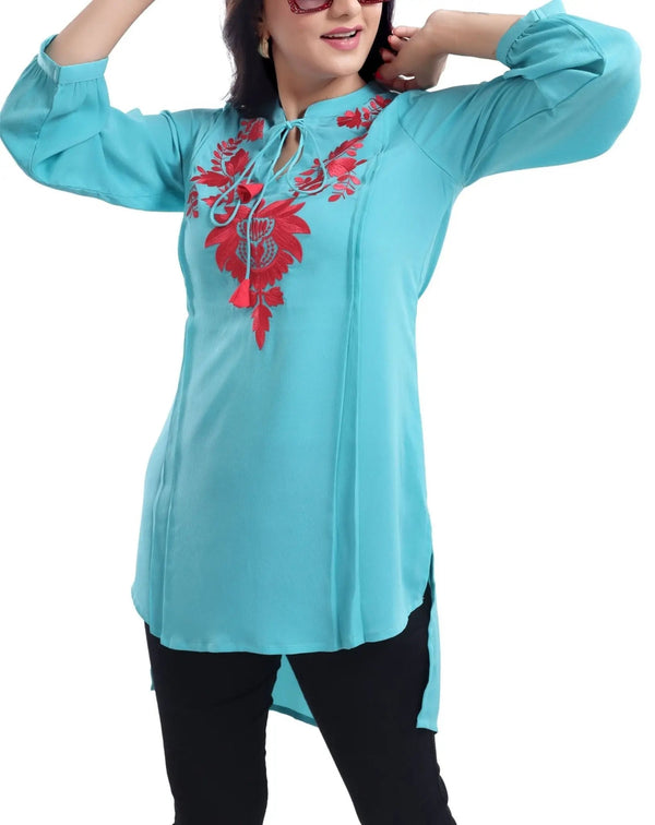 IshDeena Indian Kurtis for Women Indian Style Cotton Tunics Womens Tops Kurta & Peplum - IshDeena